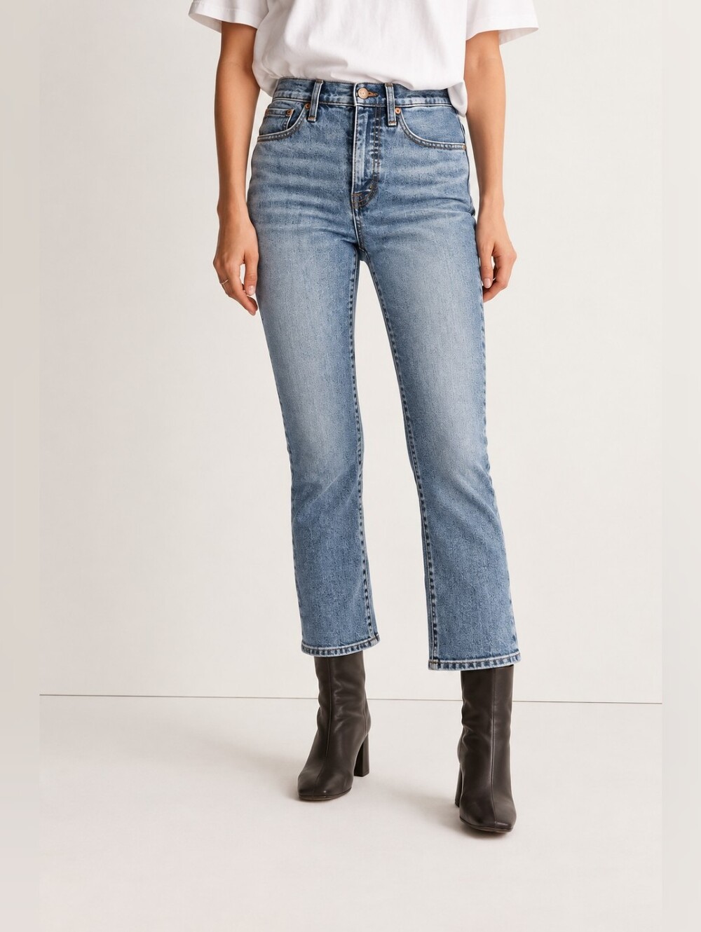 ❤ MADEWELL CALI DEMI BOOT CROPPED BOOTCUT JEANS, GLENSIDE WASH, 0 (25)